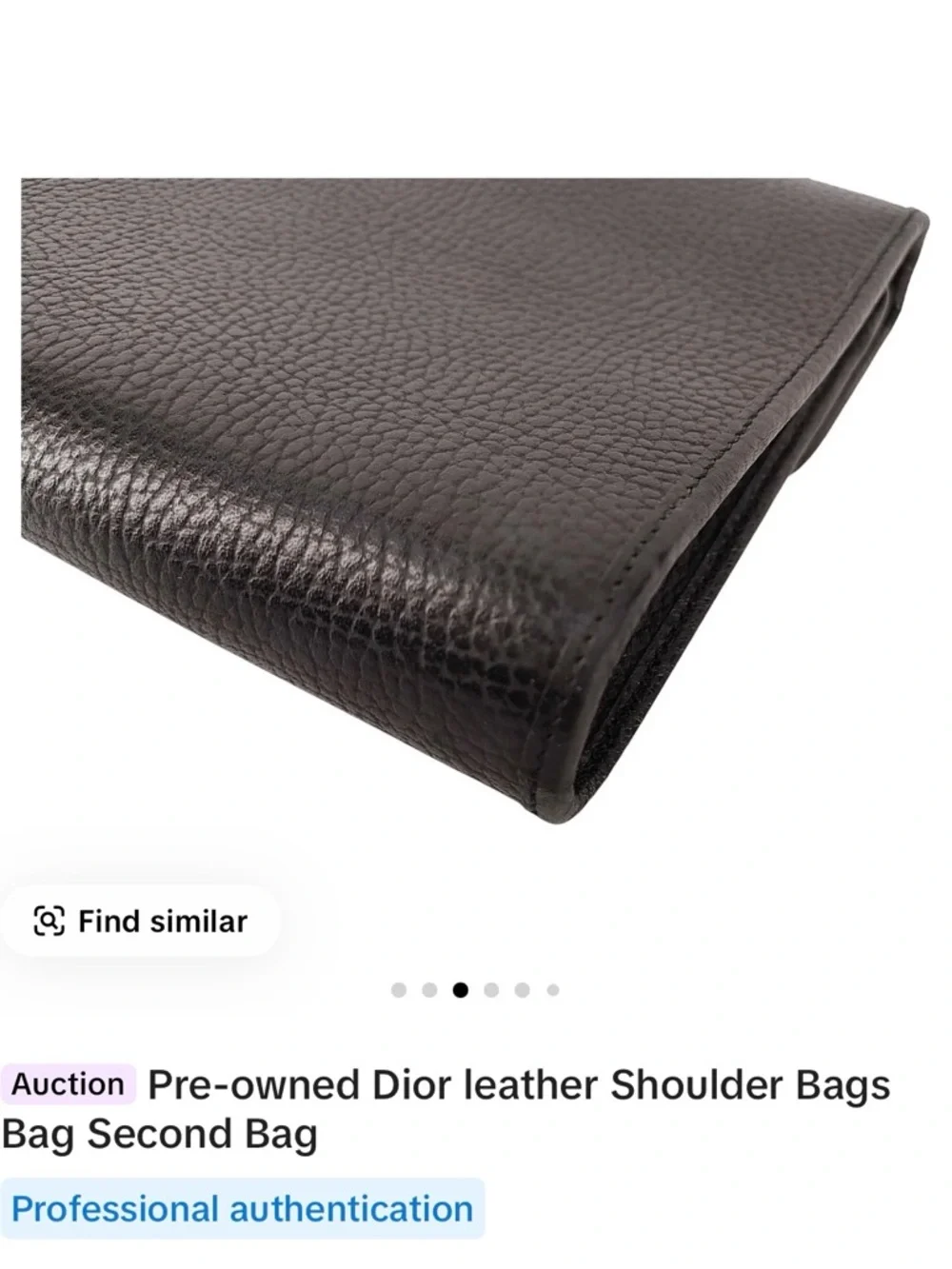 Dior Black Pebbled Leather Shoulder Bag - Picture 3 of 6